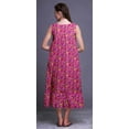 thumbnail image 4 of Bimba Fuschia Pink Floral Artistic Dragonfly & Sleeveless Cotton Nightgowns For Women Printed Mid-Calf Length Sleepwear XXX-Large, 4 of 6