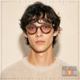 thumbnail image 3 of SA106 Geometric Round Polarized Sunglasses Retro Hipster UV400 TAC Lens / Green Frame - Beige Lens, 3 of 8