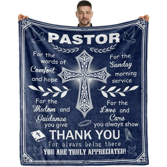 Pastor Gifts, Pastor Gifts for Men, Pastor Gifts, Pastor Appreciation Gifts, A Gift for Pastor, Religious Gifts for Men, Gifts for Pastor Christian Blanket Religious Blanket 60" x 50"