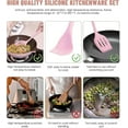 thumbnail image 3 of Piece Silicone Kitchen Utensils Set Non-Stick Heat Resistant Cooking Tools for Baking and Mixing Heat Resistant 450C Pink, 3 of 4