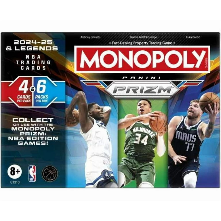 Panini Monopoly Prizm: 2024-25 and Legends NBA Trading Cards Booster Box |  Collect or Use with Monopoly Panini Prizm: NBA Edition Games | Ages 8+