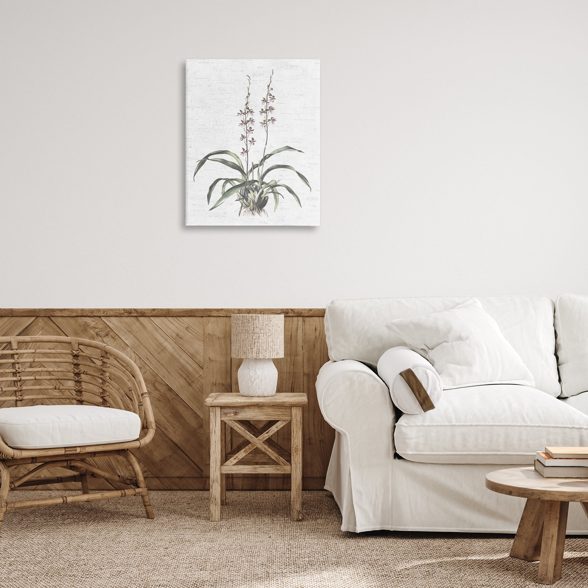 Stupell Industries Blooming Herb Bud Botanical & Floral Painting Gallery Wrapped Canvas Art Print Wall Art, 24 x 30