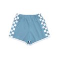 thumbnail image 6 of TiaoBug Kids Girls Cotton Shorts Contrast Color Plaid Cycling Yoga Running Shorts Summer Hot Pants Light Blue 140, 6 of 7