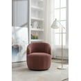 thumbnail image 2 of KOSSMAI Soft Upholstered Teddy Fabric Small Size Swivel Accent Chair For Living Room, Bedroom, Study Room, 2 of 5
