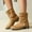 Brown, variant on Womens Wine Mid Calf Flock Boots with Wrapped Straps & Tassels, Low Block Heel for Casual & Business Casual, Size 38