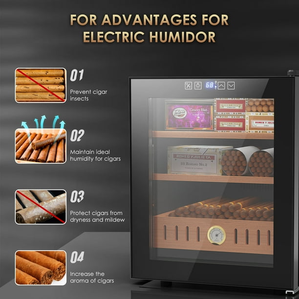 Rocita Electric Cigar Humidor, 50L Cigar Humidors for 300