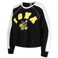 thumbnail image 2 of Women's Gameday Couture Black Iowa Hawkeyes Blindside Raglan-Cropped Pullover Sweatshirt, 2 of 3