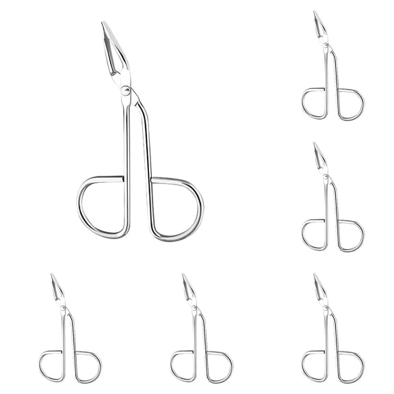 Eyebrow Tweezers, Silver Eyebrow Scissors, Brow Shape Grooming Tools for Men and Women, Stainless Steel Scissors Handle Tweezer Clip Facial Hair Removal