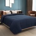thumbnail image 3 of Unique Bargains Quilt Soft Lightweight Down Alternative Comforter Navy Blue Queen, 3 of 8