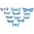 thumbnail image 4 of 12 pegatinas de mariposa pegatinas de pared tridimensionales decoración de pared de salón azul, 4 of 5