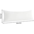 thumbnail image 2 of 2 Pack Microfiber Body Pillowcases Set, Soft and Cozy Long Pillows Covers, (Body pillow not included), 20" x 54", White, 2 of 5
