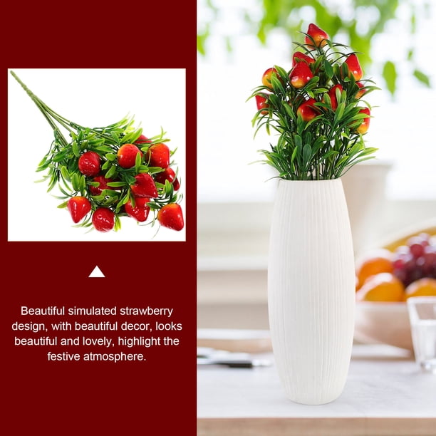 BESTYASH Rama De Fresas Artificiales Decorativas Para Festival Y Arreglo Floral En Casa Y Eventos