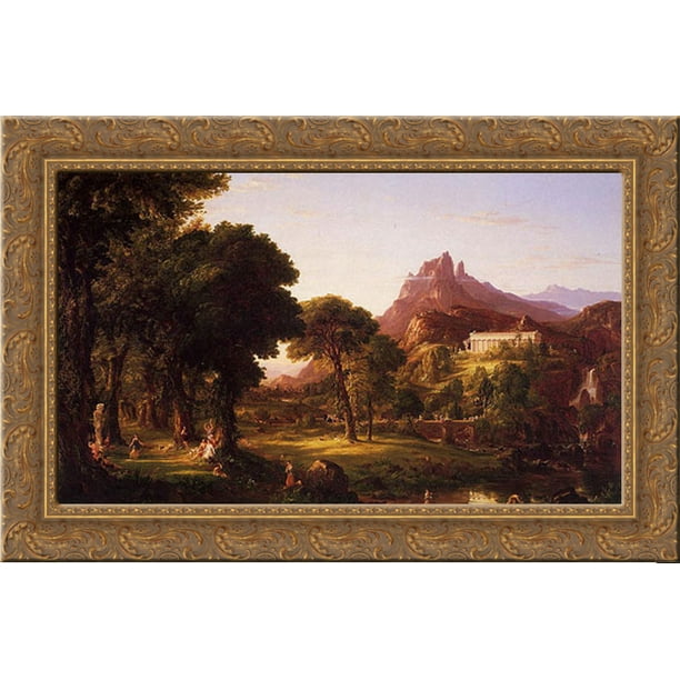 Dream of Arcadia 24x18 Gold Ornate Wood Framed Canvas Art by Cole