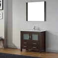 thumbnail image 2 of Dior 36" Single Bath Vanity in Espresso with White Ceramic Top and Integrated Square Sink with Matching Mirror, 2 of 6