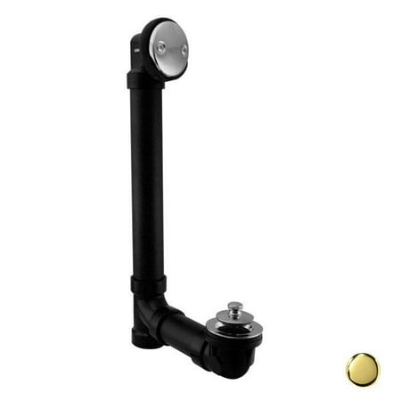 Two Tone Brass Twist - Westbrass Twist & Close Sch. 40 ABS Bath Waste with Two-Hole Elbow in Polished Brass
