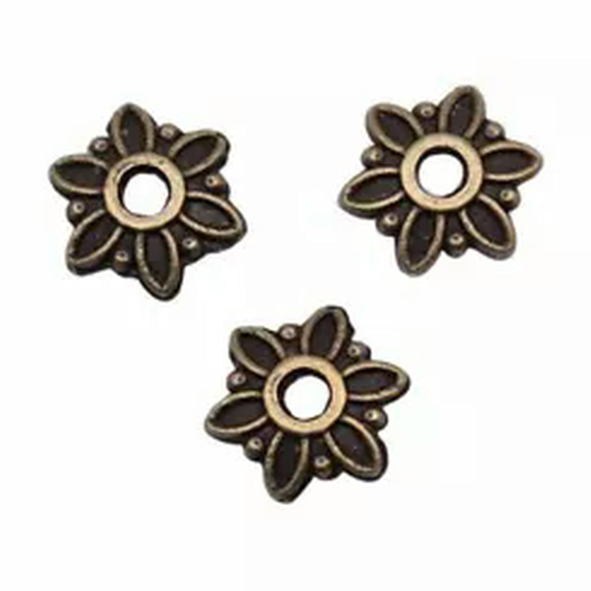 HOOUN Multicolor 1000 Pcs Tibet Silver Bead Caps 7x7MM Diy Jewelry Making B14406-Bronze Plated