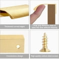 thumbnail image 4 of NOGIS 10PCS Mount Finger Edge Pull Handles Gold Aluminum Hidden Concealed Tab Pulls for Home Kitchen Door Drawer Cabinet Knobs Wardrobe, 150mm/5.9", 4 of 7