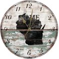 thumbnail image 1 of Wisconsin State Wall Clock Rustic United States Fourth of July Home State Clock Wall Clocks Battery Operated 10 Inch Silent Rustic Home Decor Wall Decor for Kitchen Bedroom Living Room Office, 1 of 7