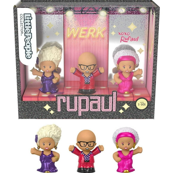 Little People Collector Rupaul Special Edition Figure Set for Adults & Fans, 3 Figurines