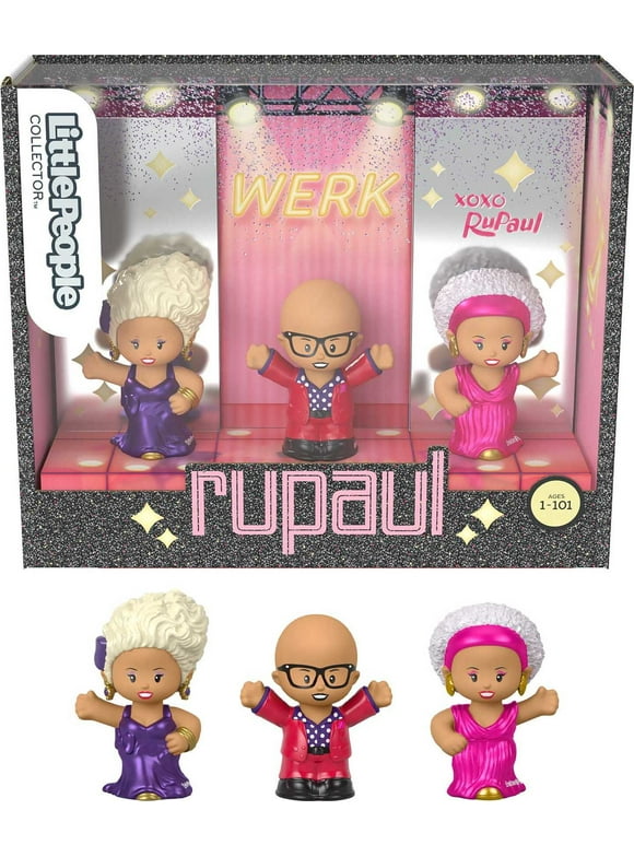Little People Collector Rupaul Special Edition Figure Set for Adults & Fans, 3 Figurines