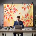 8x6ft Photo Backdrop, Thanksgiving Soft Polyester Backdrop Curtains ...