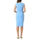 thumbnail image 3 of VESTIDO DE VERANO PARA MUJER CON MANGAS DE CAPUCHA Y CINTURA PLISADA, ELEGANTE VESTIDO MIDI M AZUL, 3 of 5