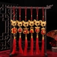 thumbnail image 4 of Adorno colgante del caballo 2026 Amuleto de la suerte del caballo para el Año Nuevo chino Colgante feng shui con borla roja para el coche Árbol bonsái Año Nuevo lunar Riqueza, 4 of 7