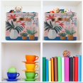thumbnail image 6 of Yayeee Canvas Storage Basket with Handles for Shelves Fabric Bins Closet Organizer, Flowers and Leaves, 6 of 8
