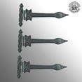 thumbnail image 2 of Renovators Supply Door Strap Hinge Black Wrought Iron Spear Tip 9 in. Set of 3, 2 of 9
