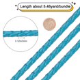 thumbnail image 3 of HAOAN 1Roll 21.9 Yards Genuine Round Leather String Cord 3mm Rope for Saddle Brown Leather String Cord for Making Necklaces Bracelets Braiding Wraps Crafts and Hobby Projects, 3 of 5