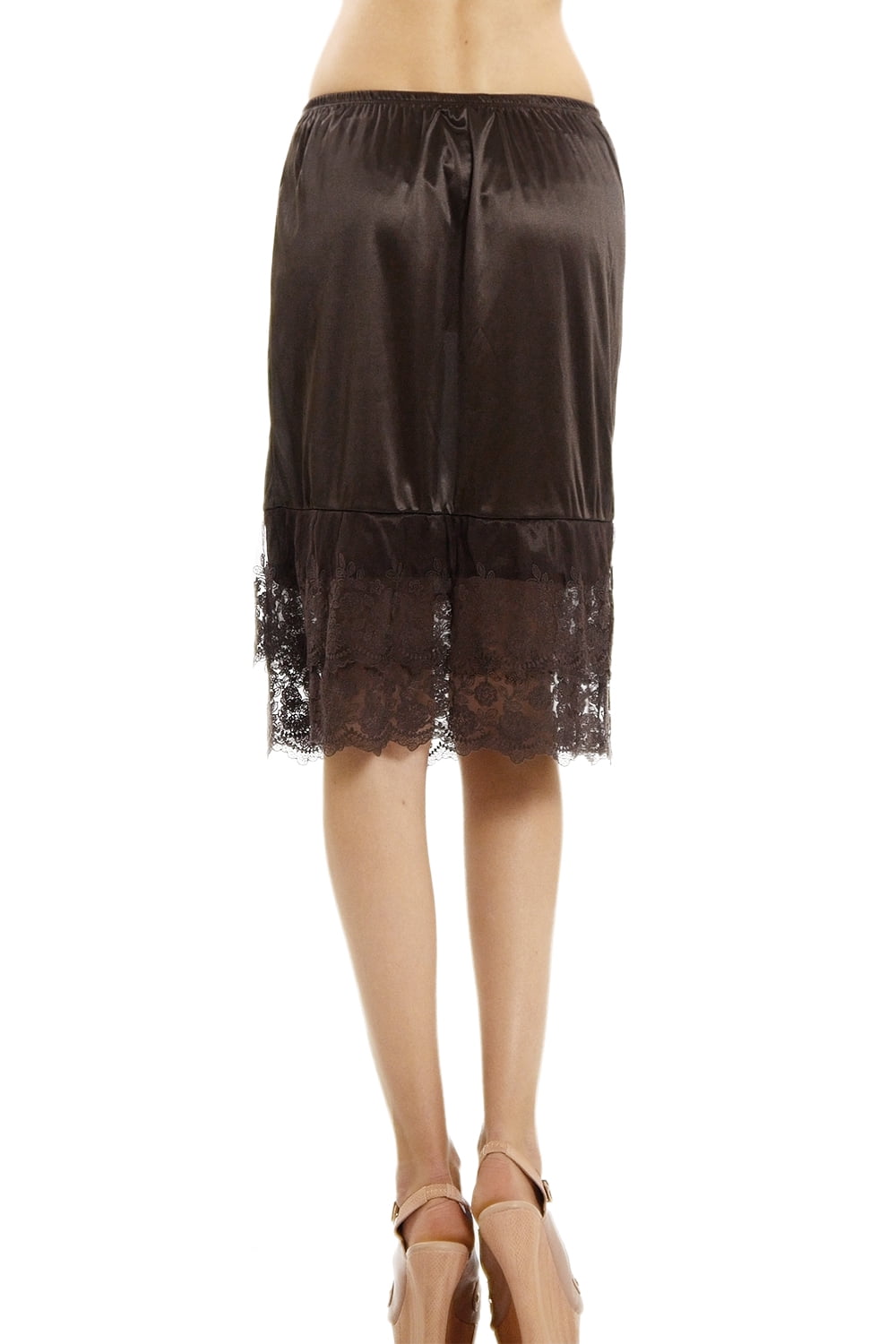Women's Double Layered Satin Skirt Extender / Half Slip Lingerie