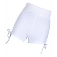 thumbnail image 4 of Pantalones cortos de yoga para mujer - Pantalones cortos elásticos fruncidos para levantamiento de glúteos S blanca kusrkot Pantalones cortos de yoga deportivos para mujeres, 4 of 6