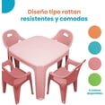 thumbnail image 5 of Mesa l con Sillas de Colores - para Dibujar o Comer - Escuela y Hogar (Rosa), 5 of 5