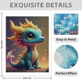 thumbnail image 3 of Diamond Art Kit for Adults, Cute Dragon Colorful Print No.48 Diamond Painting for Adults Beginners, 5D DIY Diamond Art Painting Kits, Colorful Diamond Painting Craft for Home Decor 12x16, 3 of 7