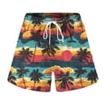 thumbnail image 4 of COMVALUE Women's Plus Size Swim Shorts Quick Dry Beach Boardshorts Swimwear Bottom Trunks 2026 (Orange, XL), 4 of 5