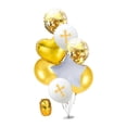 thumbnail image 1 of 8 Uds Globos De Pascua Suministros De Fiesta Látex Para Bautismo Hogar Religioso Oro Sunnimix globos de látex impresos de 12 pulgadas, 1 of 8