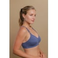 thumbnail image 4 of Women's Cottonique W12215 Latex Free Organic Cotton Slimfit Pullover Bra (Melange Blue 6), 4 of 5