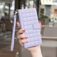thumbnail image 4 of Wallet Case for iPhone 16 Pro Max with Wrist Strap + Crossbody Shoulder Strap, PU Leather Kickstand Drop Protective Card Slots Flip Case Cover for iPhone 16 Pro Max for Girls Women, Purple, 4 of 8