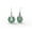 Silver, variant on 3.62 Ctw Pear Emerald 925 Sterling Silver Rose Vermeil Floral Design Women Dangle Earrings