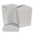 thumbnail image 2 of Cand 4 Gallon/ 16L Swing-Top Trash Can, 3-Pack Plastic Garbage Can with Lid, Grey, 2 of 7