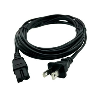 AC Power Cord 2-prong Figure 8 for Brother Sewing Machine CS8000 CS8060  8072 PLUS 6 Outlet Wall Tap - 1 ft