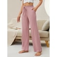 thumbnail image 2 of U2SKIIN Women's Pajamas Pants, Soft Lounge Wide Leg Lightweight Sleep Pj Bottoms,(Dark Pink,2XL), 2 of 5