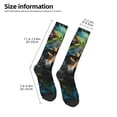 thumbnail image 2 of Daiia Sports Socks Realistic Style Colorful Wolf Printed Novelty Crew Socks for Men Women Knee High Socks Cotton Socks Soft & Breathable Support Unisex Socks, 2 of 9