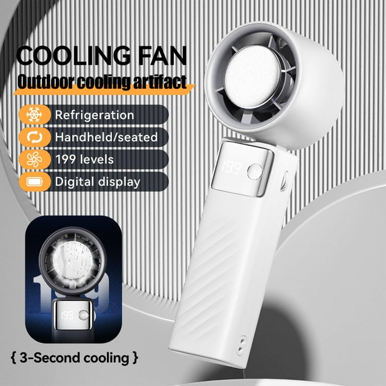 Juyafio Portable Mini Fan, 199 Speeds, Foldable Desk Fan, USB