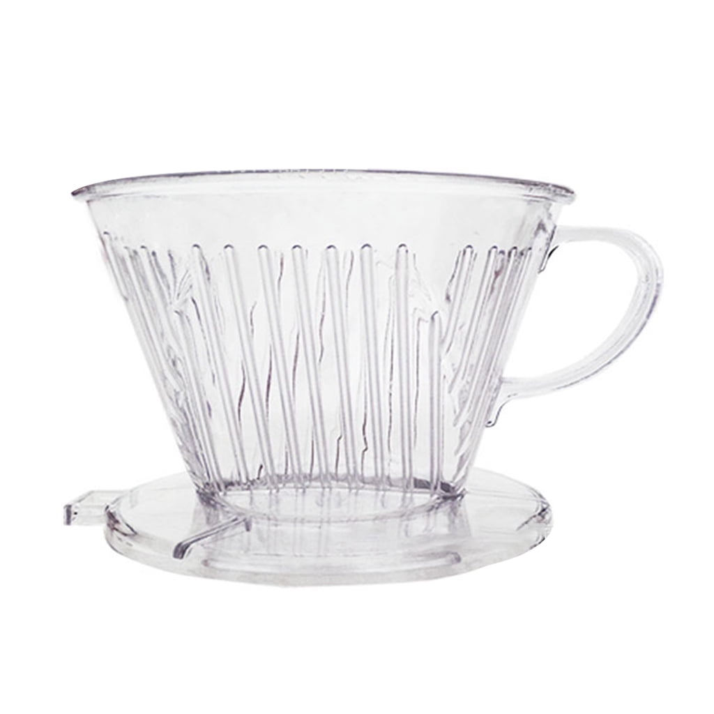 HeroNeo Pour Over Coffee Dripper Coffee Filter Cone Reusable Single Cup Coffee Maker Clear for Office Home Bar Cafe Use