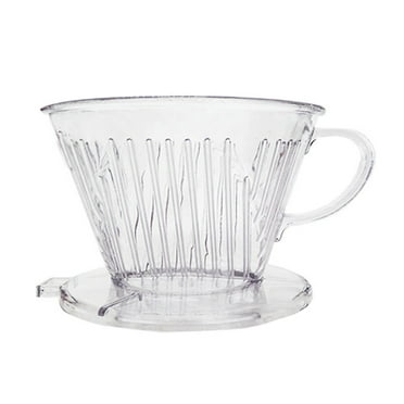 TONKBEEY Pour Over Coffee Dripper Coffee Filter Cone Reusable Single Cup Coffee Maker Clear for Office Home Bar Cafe Use