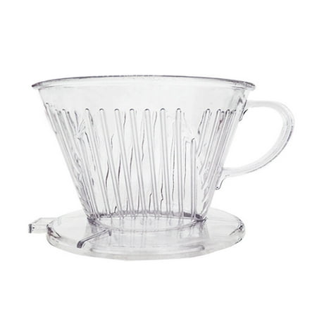 

TONKBEEY Pour Over Coffee Dripper Coffee Filter Cone Reusable Single Cup Coffee Maker Clear for Office Home Bar Cafe Use