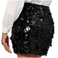 thumbnail image 3 of FrzhBrz Womens Sequin Skirts Sparkly Knee Length Concert Mini Skirt Shiny Dance Club Rave Party Skirt for Women, 3 of 3