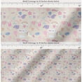thumbnail image 2 of Soimoi White Cotton Poplin Fabric Heart & Unicorn Kids Print Fabric by Yard 56 Inch Wide, 2 of 7