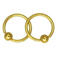 thumbnail image 2 of 2 Piezas De De Cautivas Aro De Bola Ceja Pezón Nariz Pendientes dorado Zulema anillo de cuentas cautivo 16g, 2 of 4